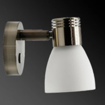 Aten Touch Dimmable Nickel Opal Glass LED Reading Light - Image 2