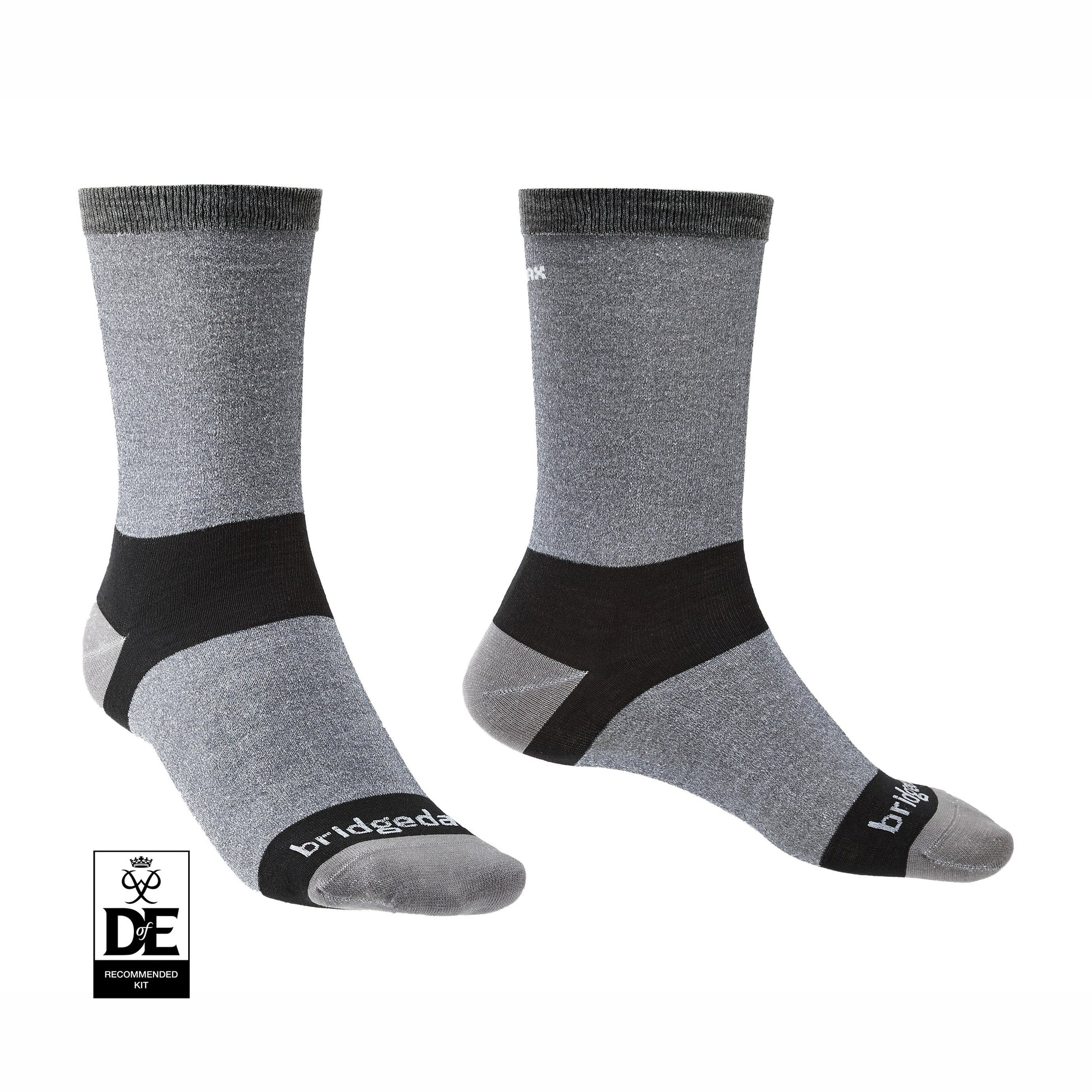 Bridgedale Coolmax Liner Socks Grey size 9-11.5 - Image 3