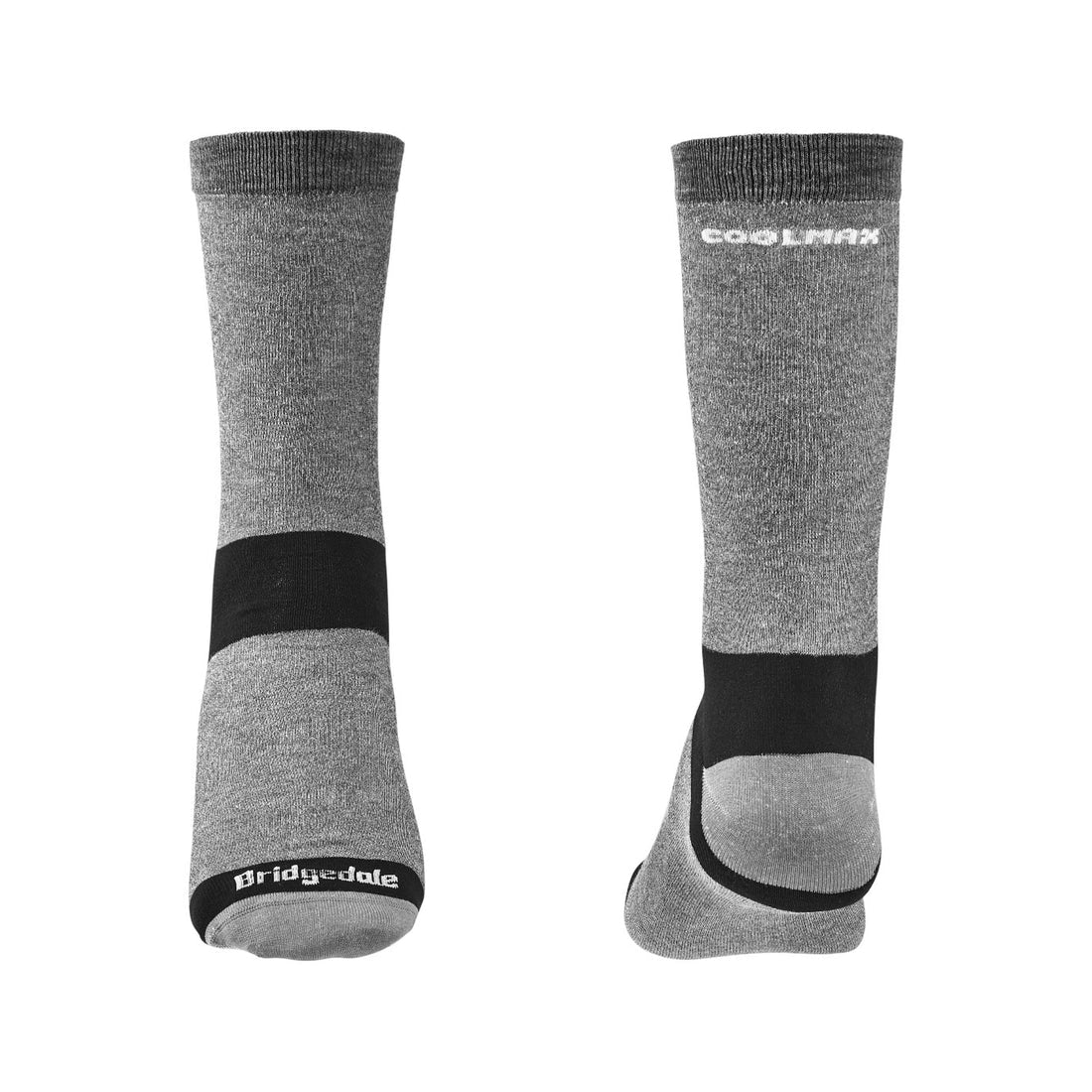 Bridgedale Coolmax Liner Socks 2 Pairs Grey Size 6-8.5 - Image 2