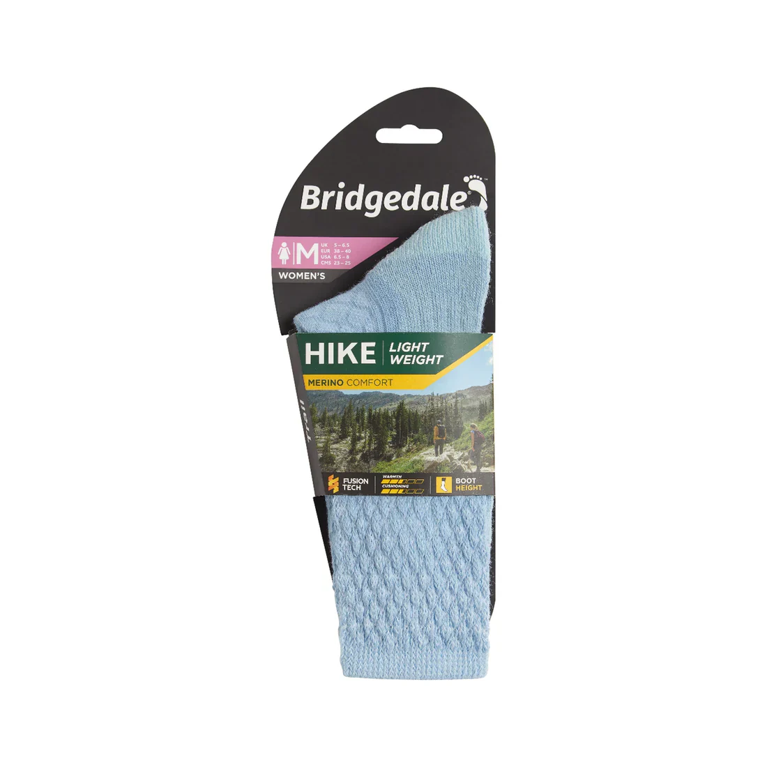 Bridgedale Ladies Hike Lightweight Merino Comfort Walking Socks - Image 2