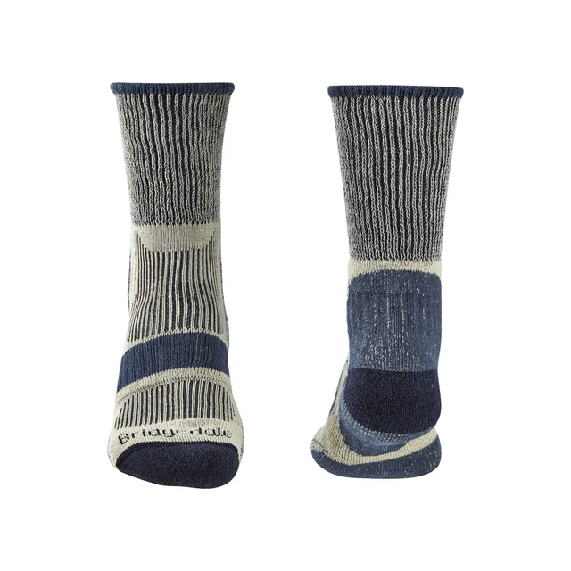 Bridgedale Men's Hike Lightweight Cotton Cool Comfort Boot Socks Indigo - Image 2