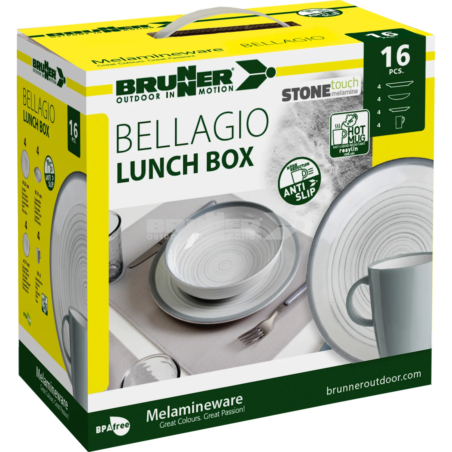 Brunner Bellagio 16 Piece Lunch Box Melamine Set - Image 2