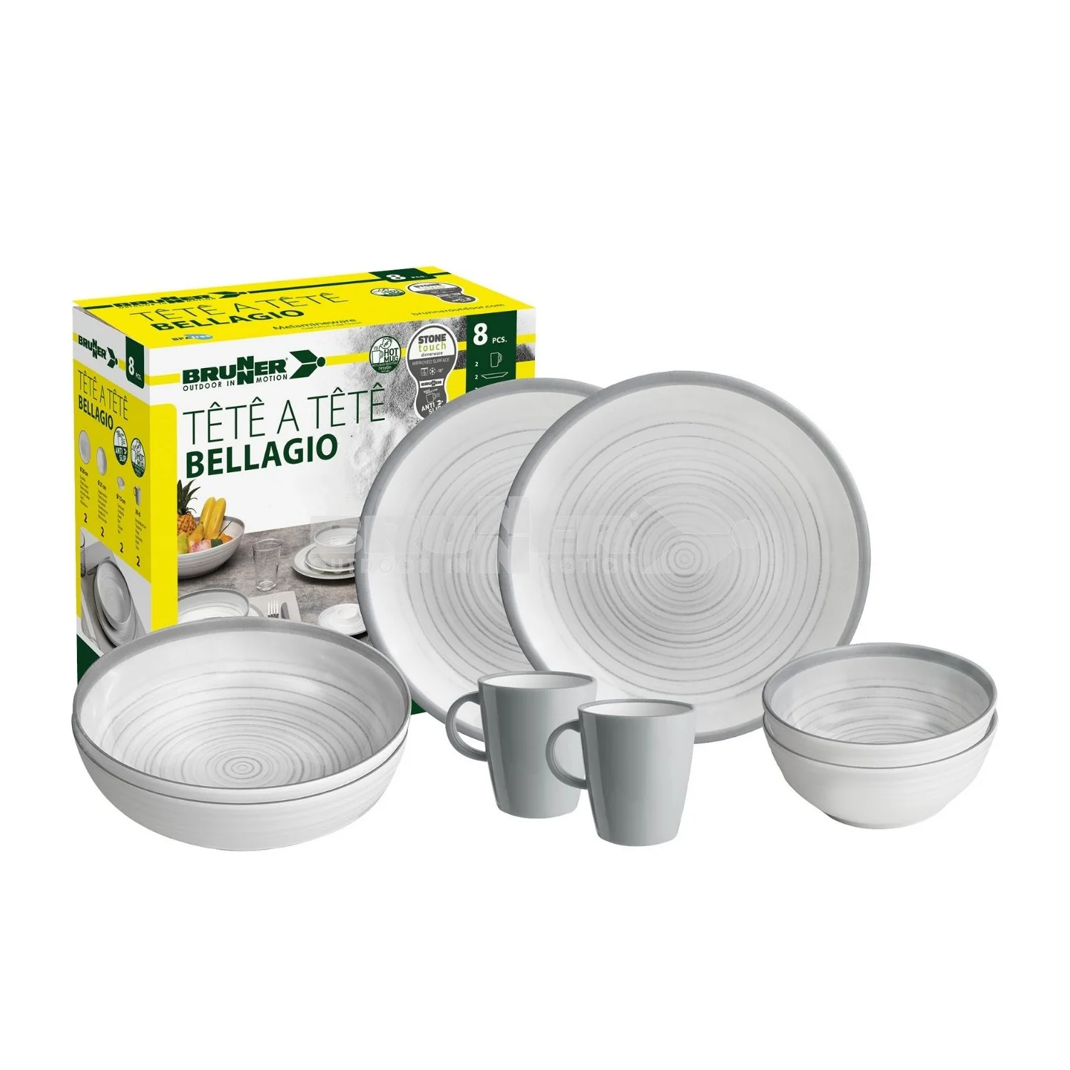 Brunner Bellagio Tete a Tete 8 Piece Melamine Set - Image 2