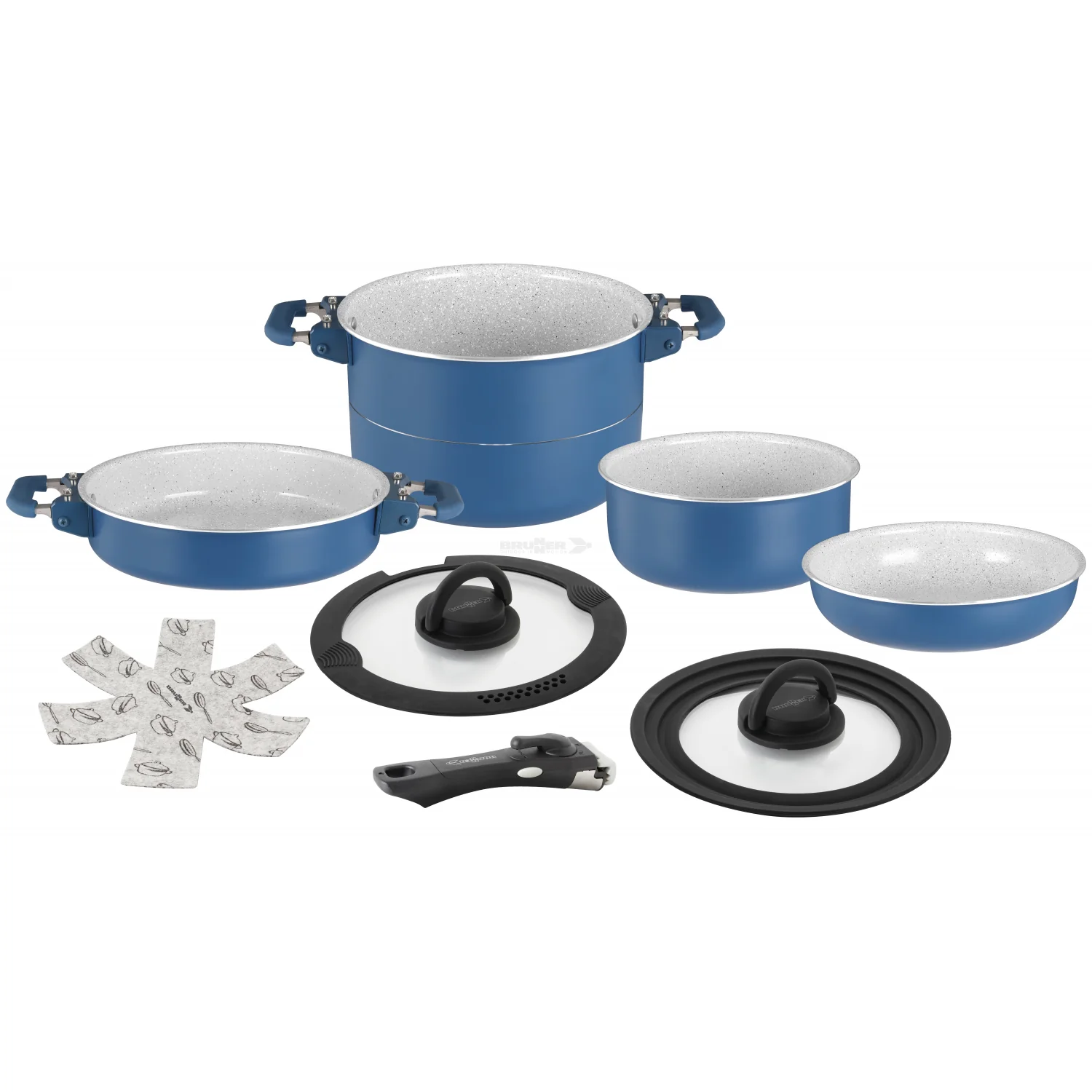 Brunner Carezza Magnetogrip 7 + 1  Piece 22cm Cook Set