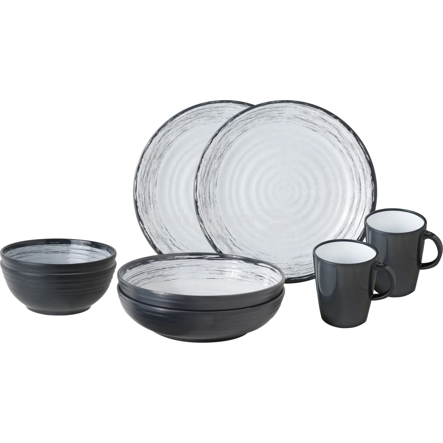 Brunner Granada Tete a Tete 8 Piece Melamine Non slip Dinner Set - Image 8