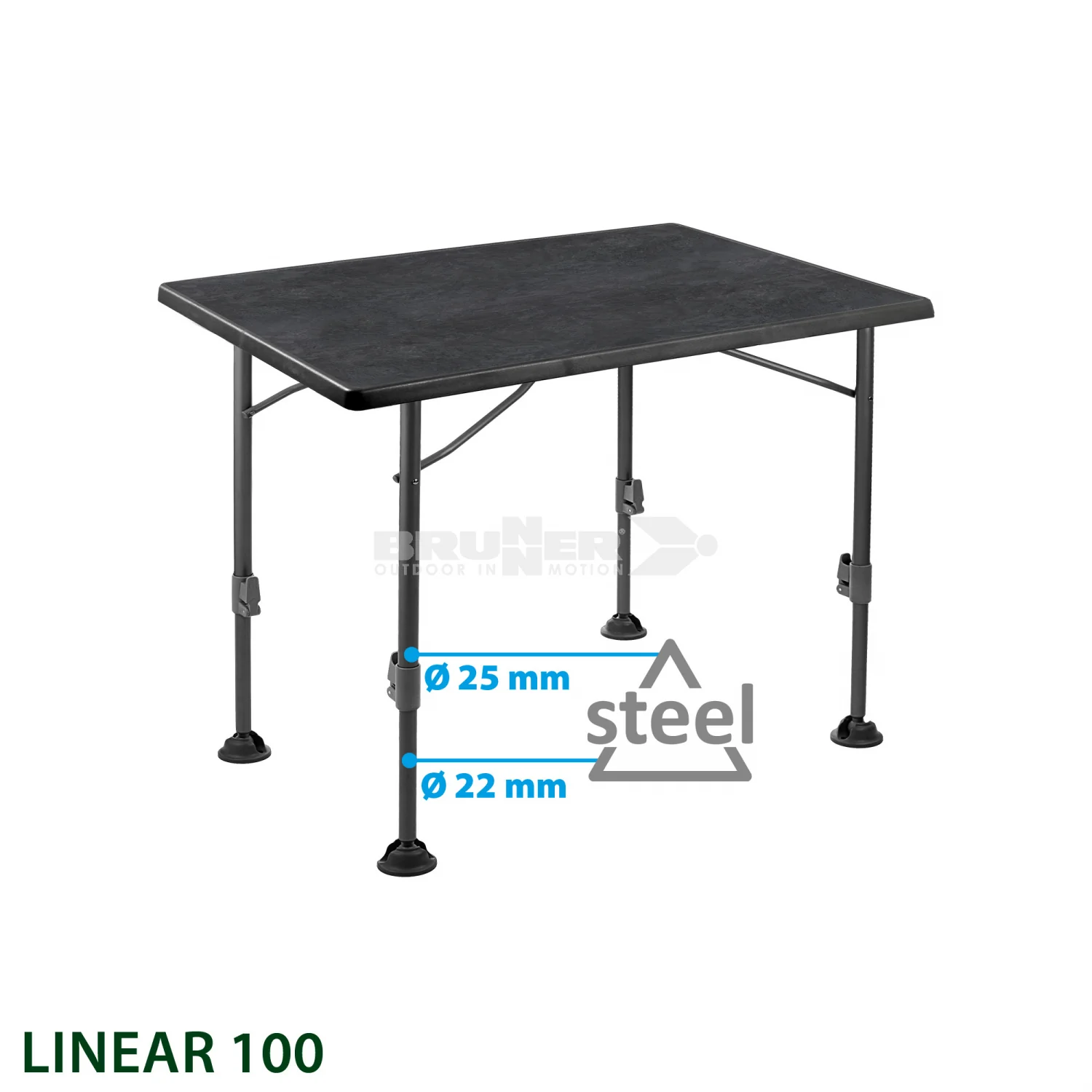 Brunner Linear Black 100 Camping Table - Image 2