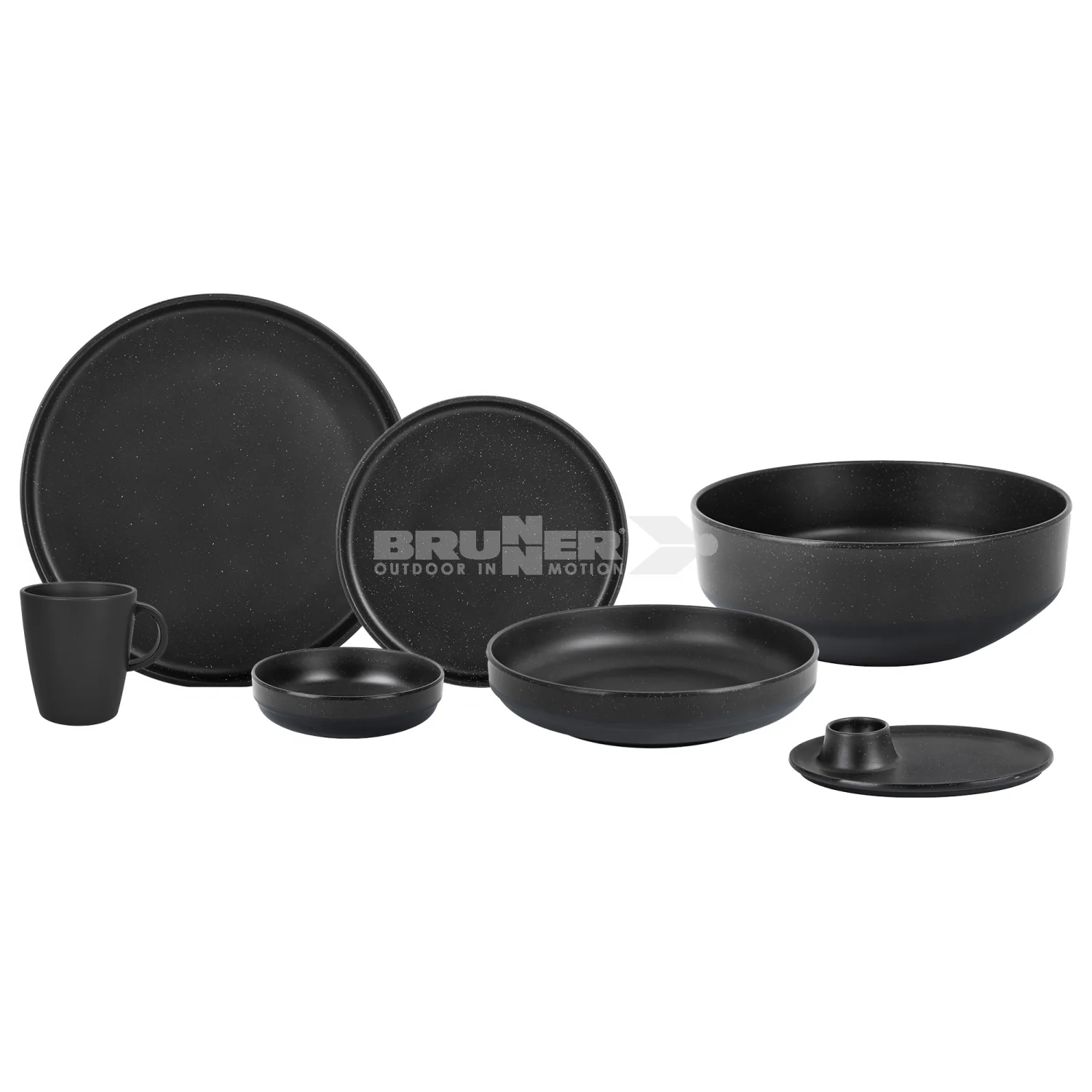 Brunner Odette Melamine Set 6 in 1 Double Black - Image 2