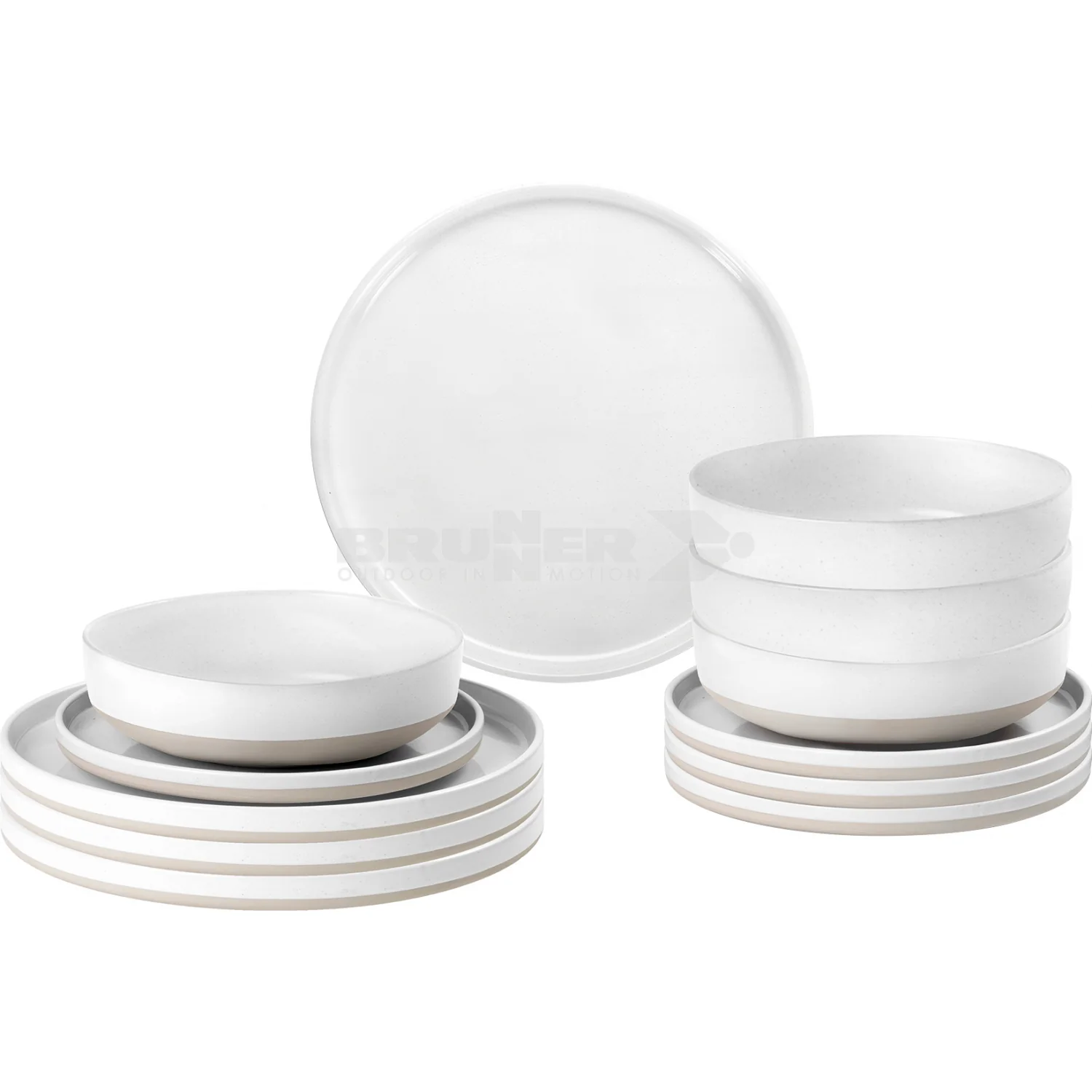 Brunner Odette Midday 12 Piece Non Slip Melamine Dinner Set - Image 3