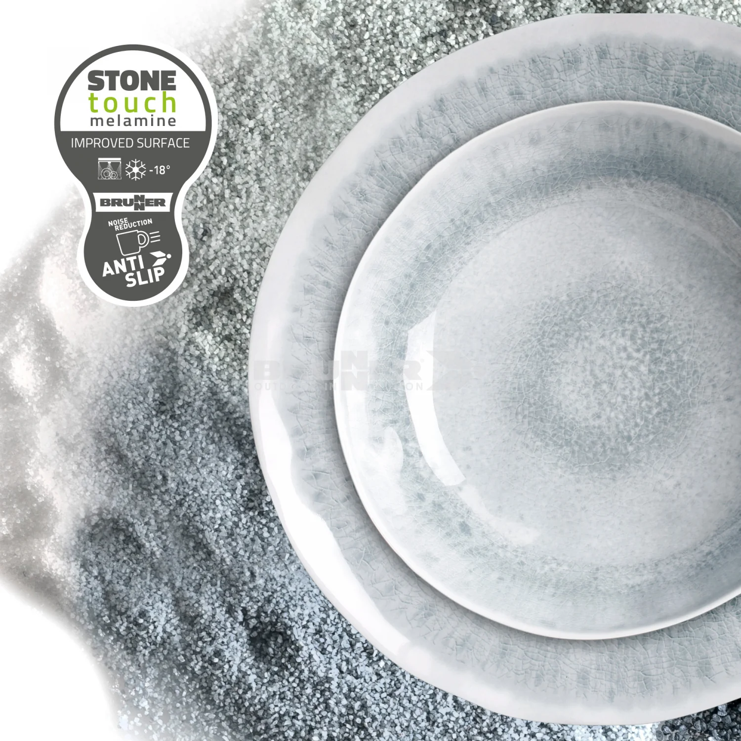 Brunner Pearl Tete a Tete Set 8 Piece Melamine Diner Set - Image 6
