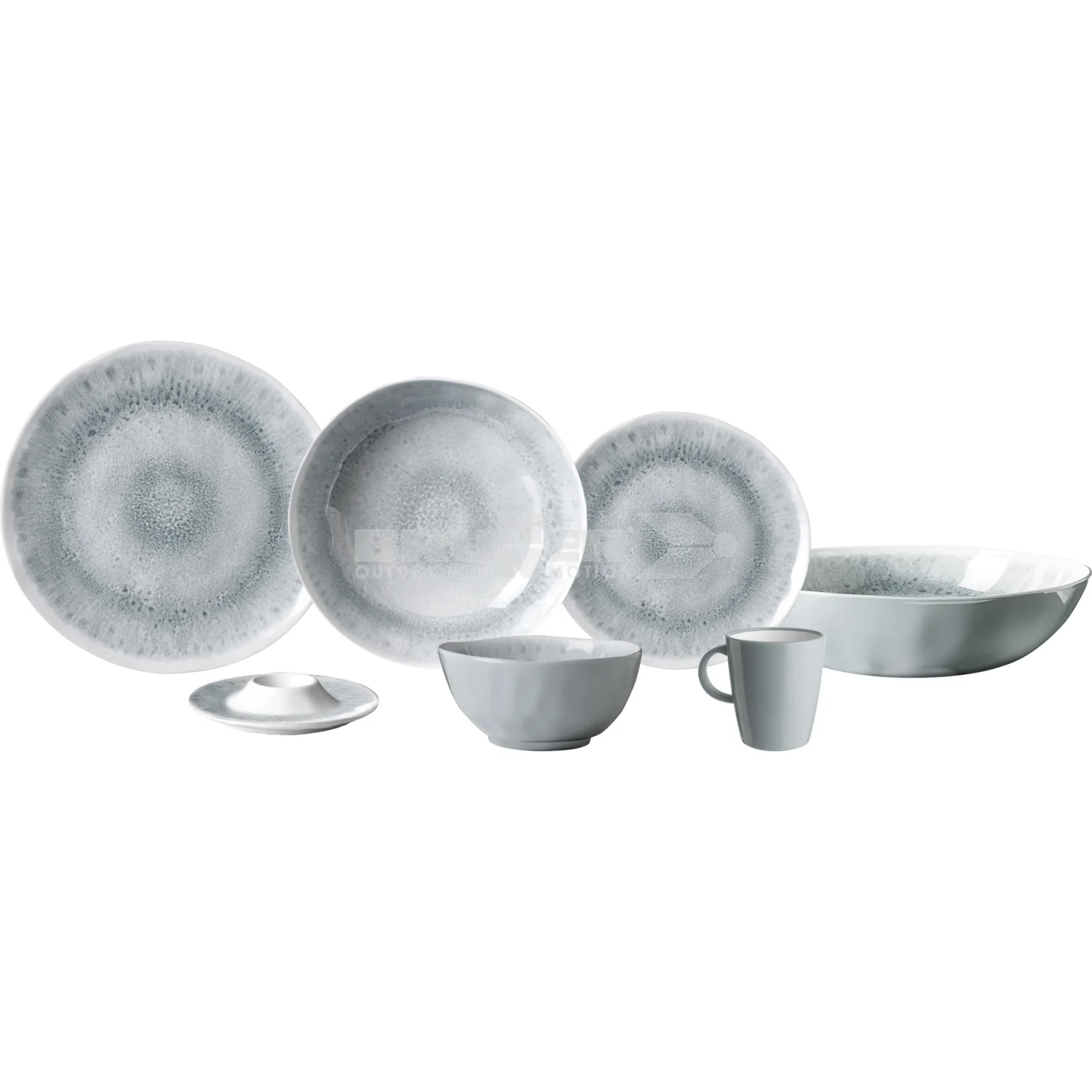 Brunner Pearl Tete a Tete Set 8 Piece Melamine Diner Set - Image 3