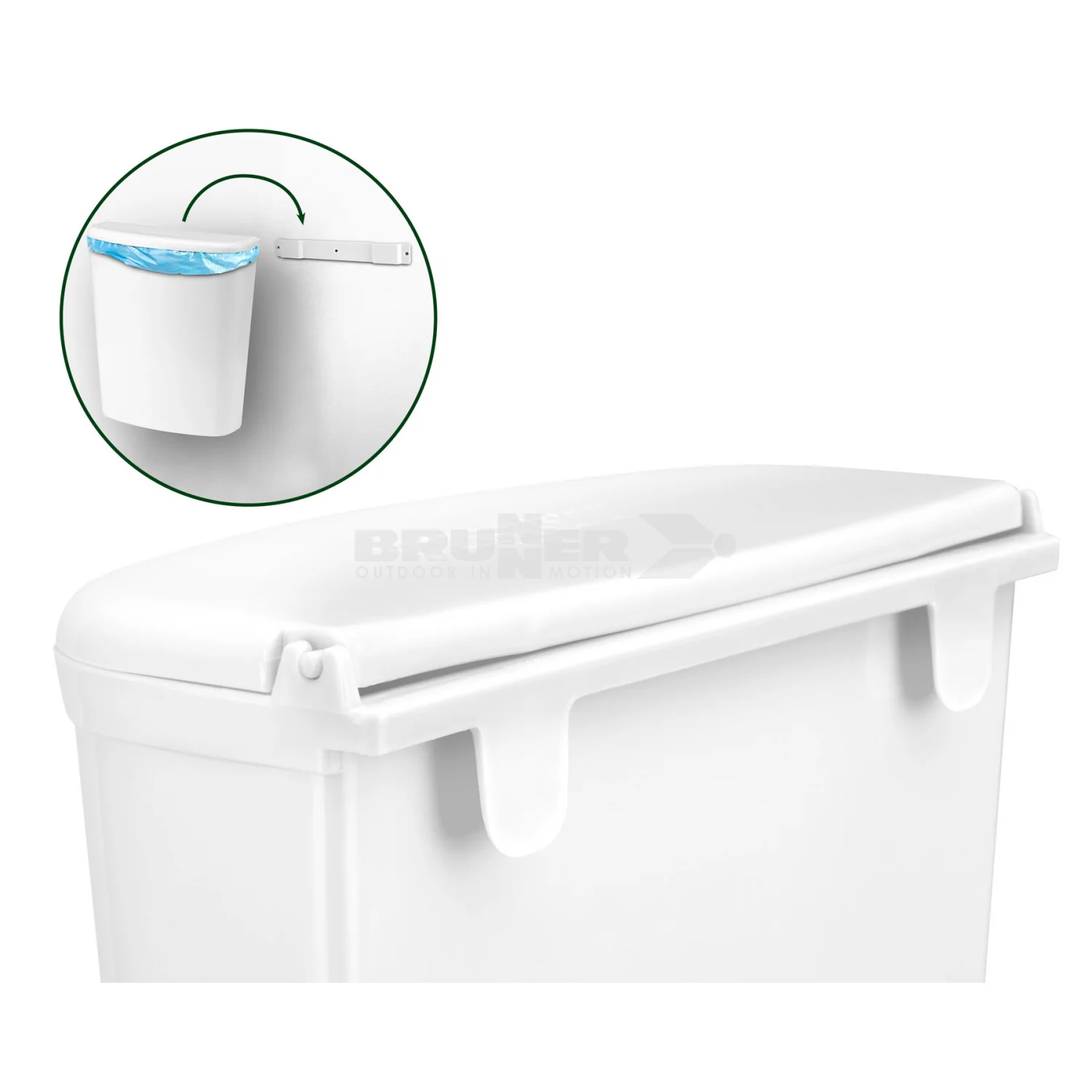 Brunner Pillar Caravan Waste Bin Grey - Image 3