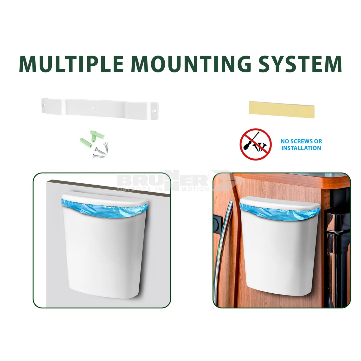 Brunner Pillar Caravan Waste Bin Grey - Image 9