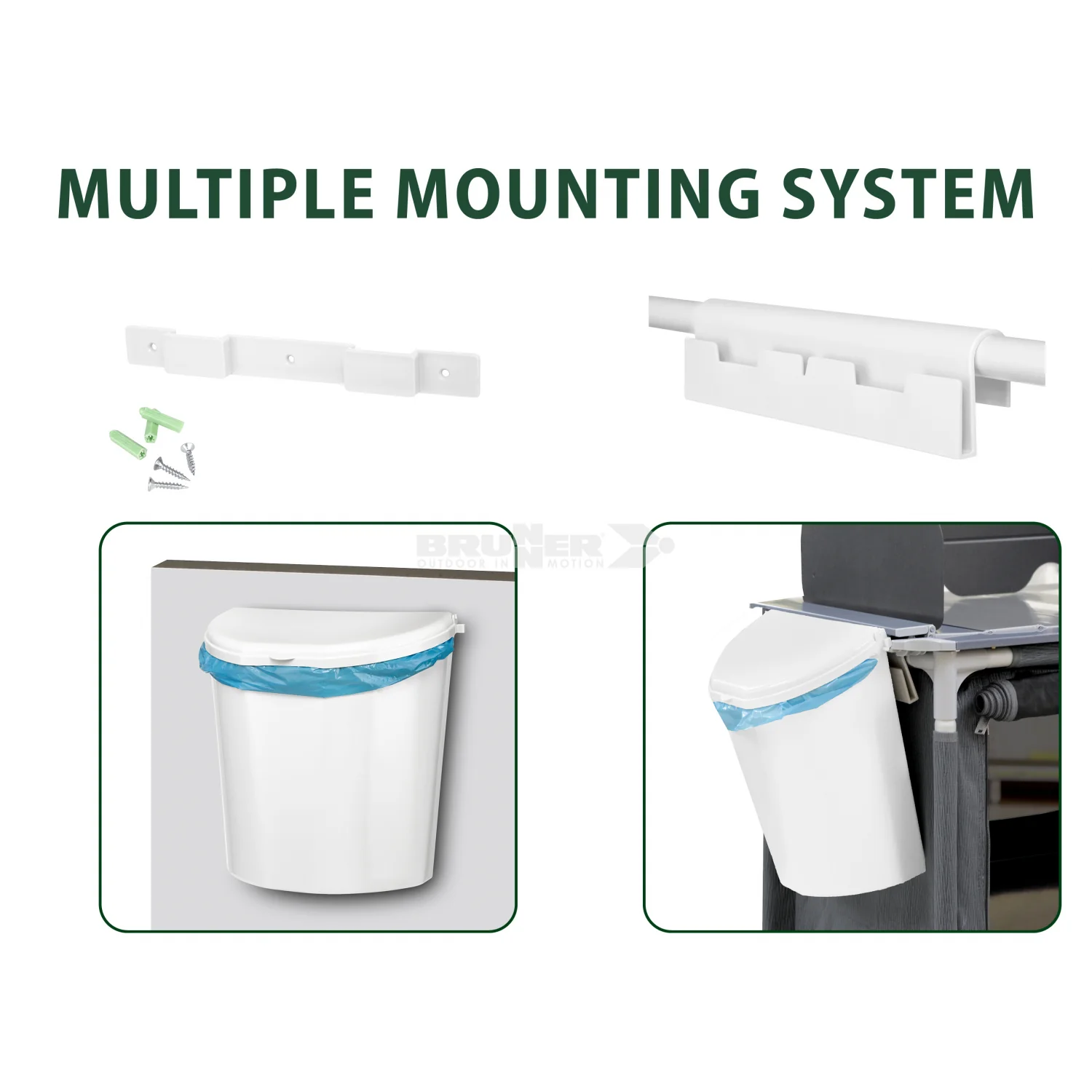 Brunner Pillar Caravan Waste Bin XL White - Image 8