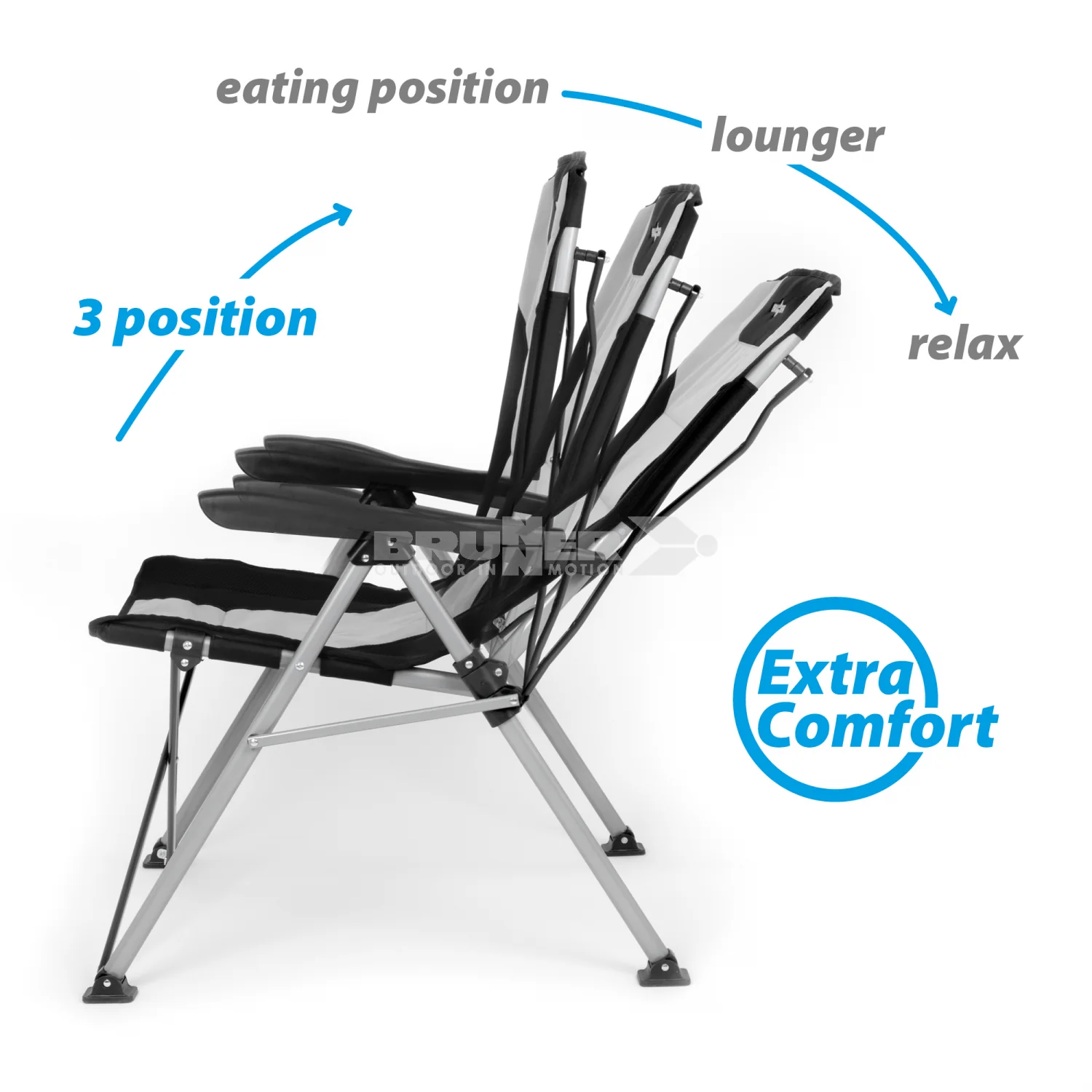 Brunner Raptor Highback Camping Chair Grey - Image 7