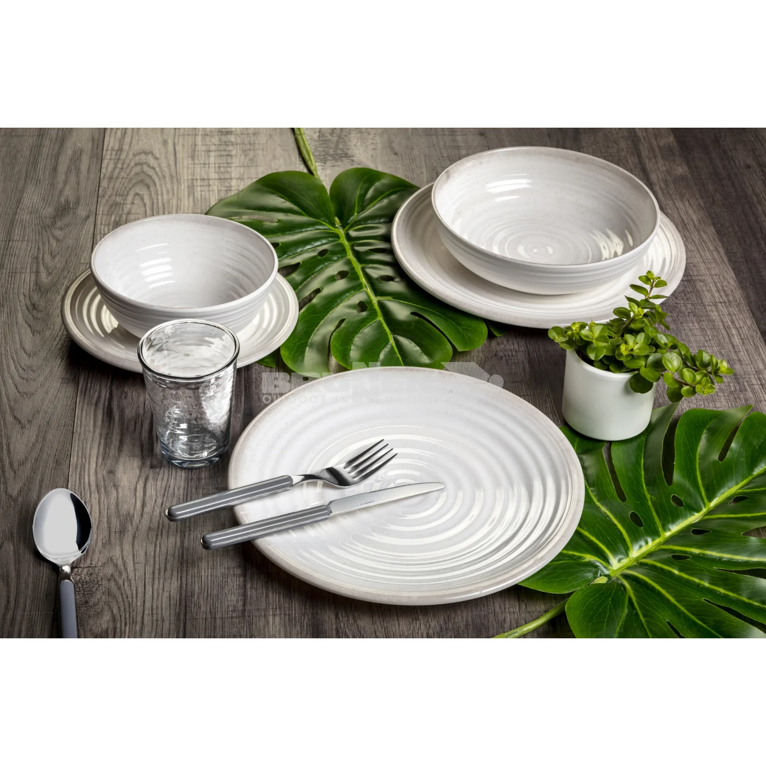 Brunner Savana Tete a Tete 8 Piece Melamine Dinner Set - Image 2