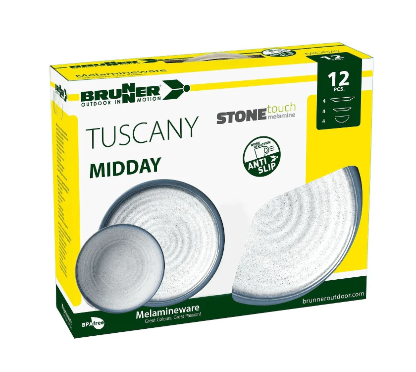 Brunner Tuscany Midday 12PC Melamine Dinner set - Image 3