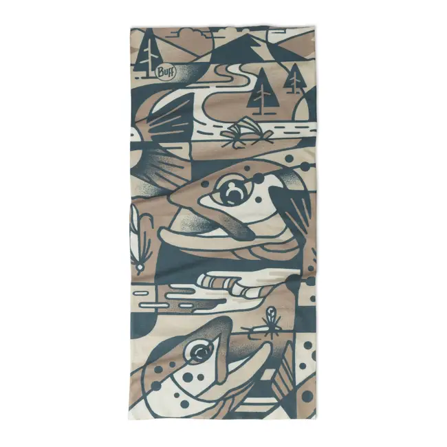 Buff Coolnet UV Neckwear - Lake River Multi