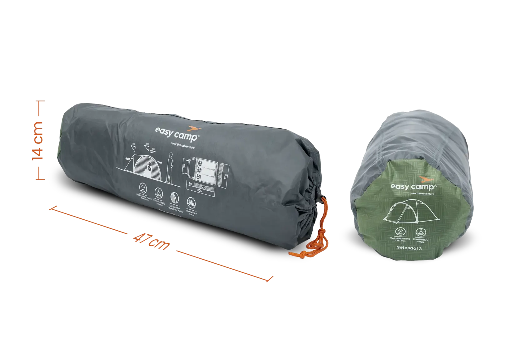 Easy Camp Setesdal 3 Person Dome Tent - Image 5