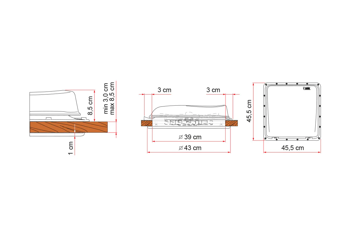 Fiamma Rooflight Vent 40 Crystal - Image 4