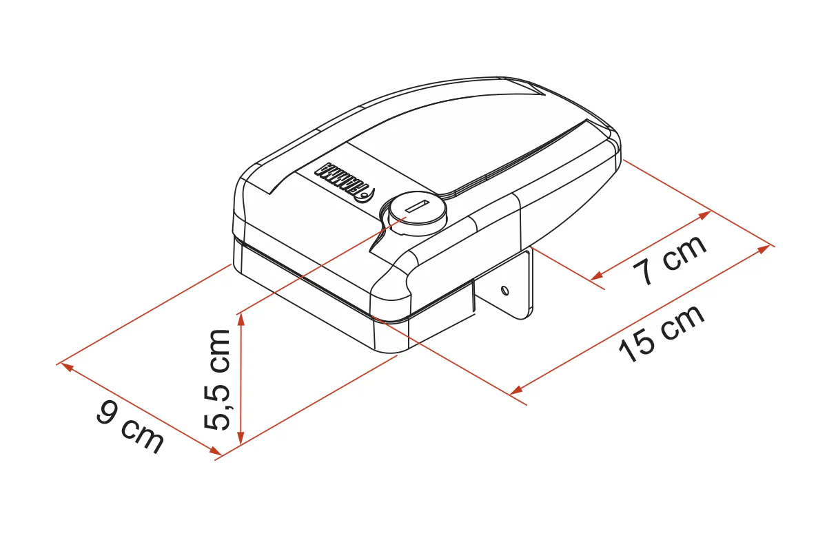 Fiamma Safe Door Frame Security Lock for Motorhomes White 08022-01 - Image 2