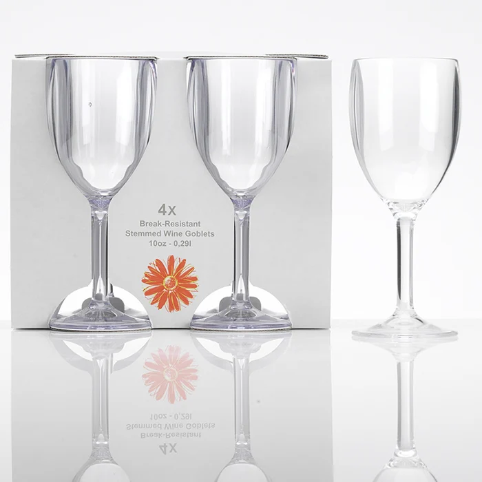 Flamefield Acrylic Wine Glass Clear