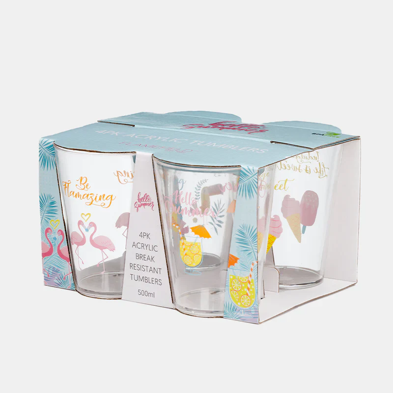 Flamefield Hello Summer Acrylic Glasses - set of 4 - Image 2