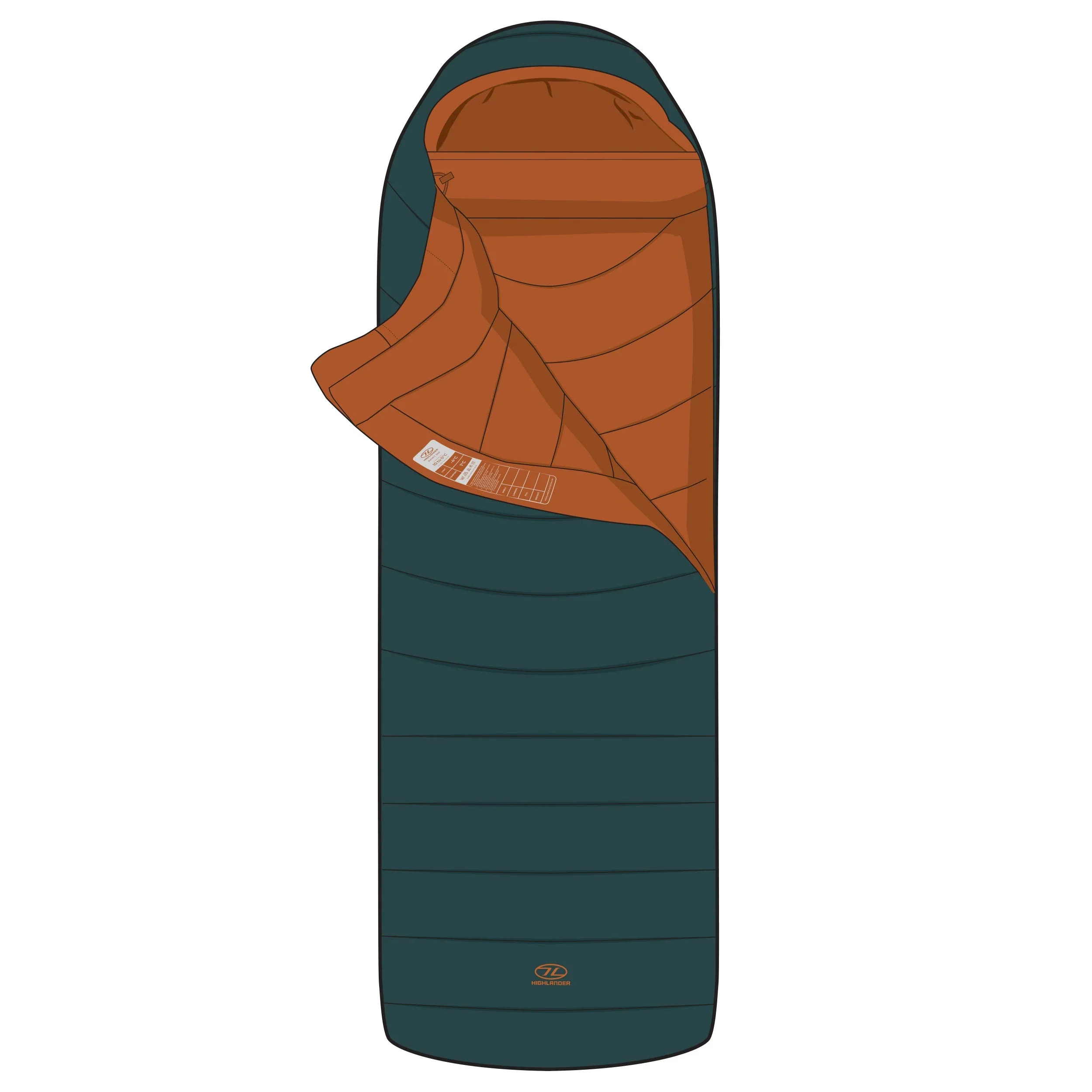 Highlander Hybrid Rayet 350E Sleeping Bag - Image 2