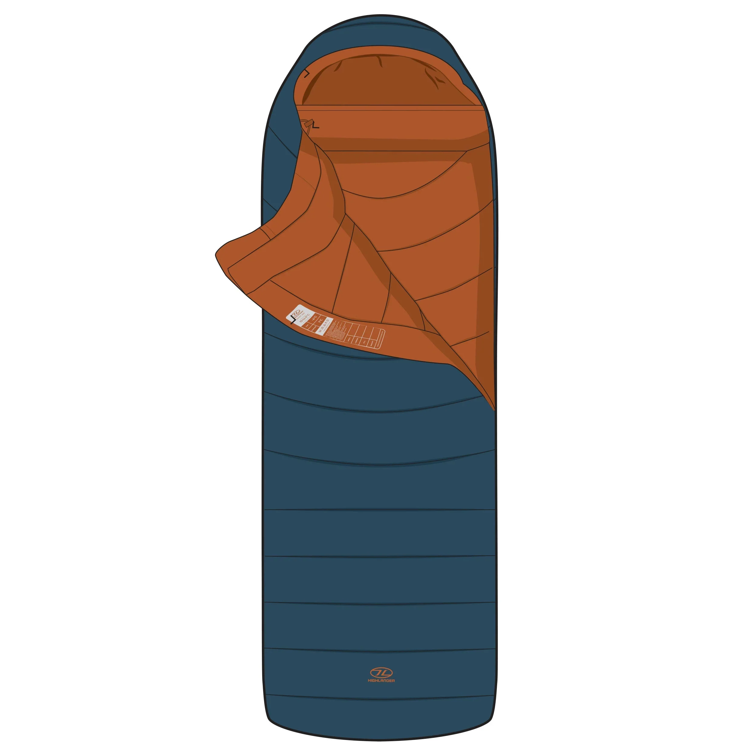 Highlander Rayet Hybrid 250E Mummy Sleeping Bag - Image 2