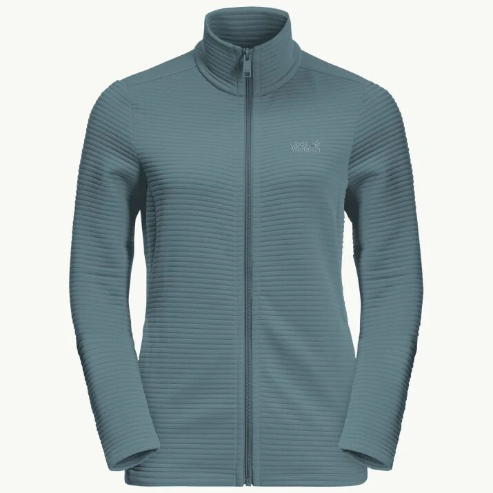 Jack Wolfskin Ladies Modesto Fleece Jacket Teal Grey