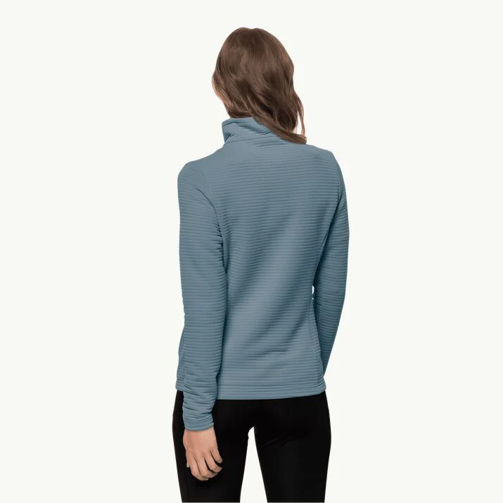 Jack Wolfskin Ladies Modesto Fleece Jacket Teal Grey - Image 3