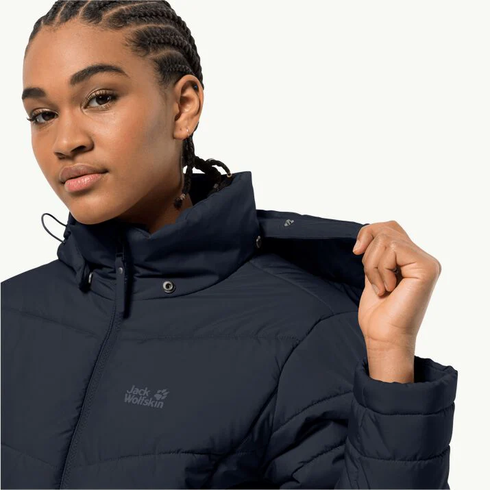 Jack Wolfskin Ladies North York Padded Coat Night Blue - Image 6