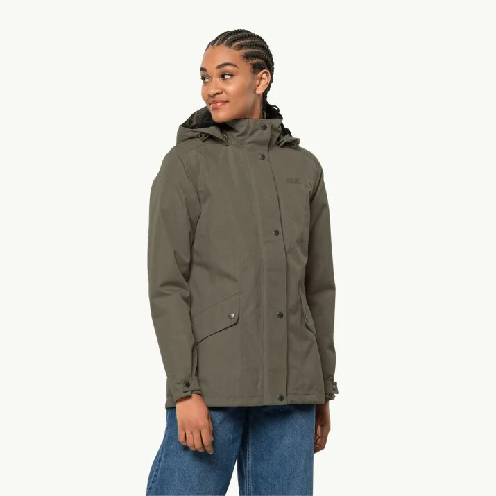 Jack Wolfskin Ladies Park Avenue Jacket Dusty Olive - Image 2