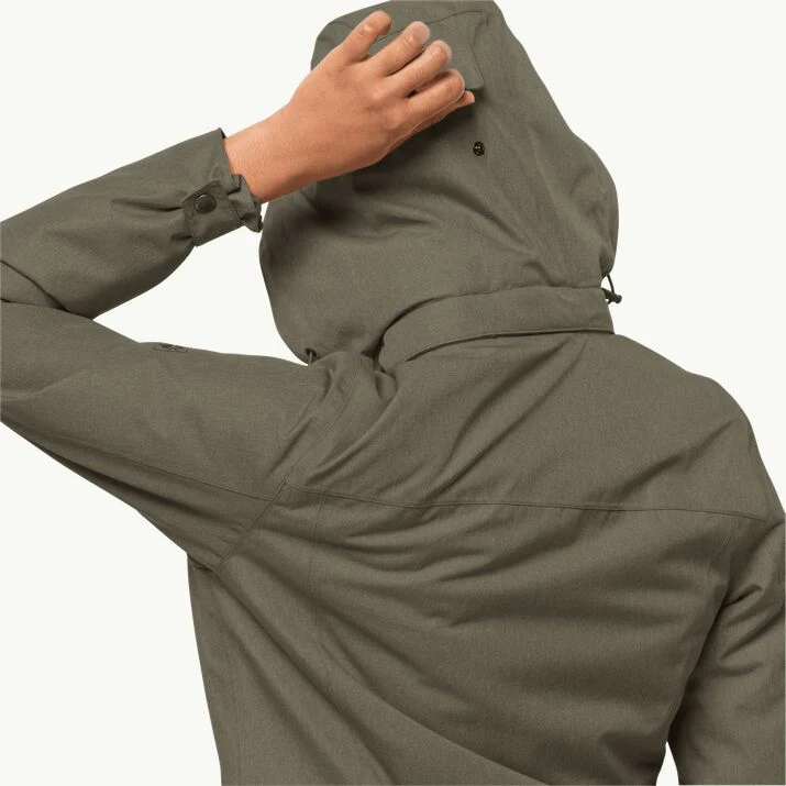 Jack Wolfskin Ladies Park Avenue Jacket Dusty Olive - Image 4