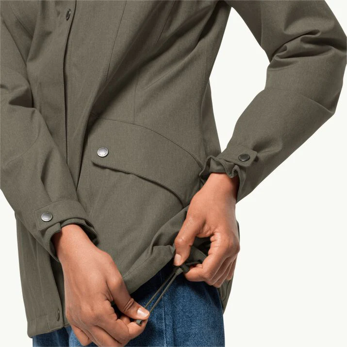 Jack Wolfskin Ladies Park Avenue Jacket Dusty Olive - Image 5