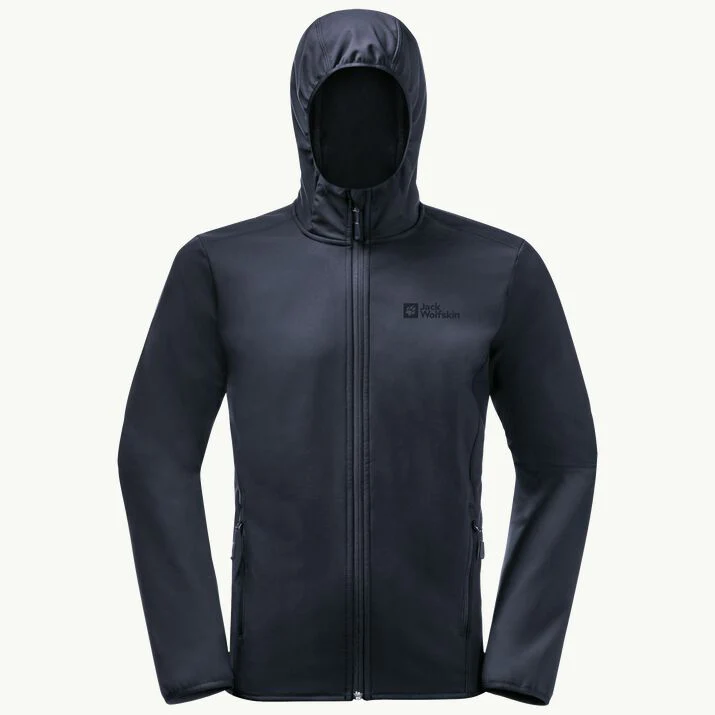 Jack Wolfskin Men's Bornberg Hoody Softshell Jacket| Night Blue - Image 2