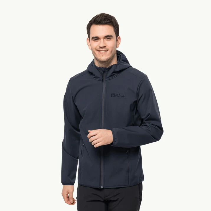 Jack Wolfskin Men's Bornberg Hoody Softshell Jacket| Night Blue - Image 3