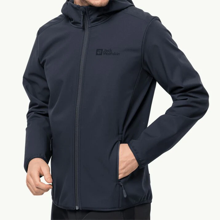 Jack Wolfskin Men's Bornberg Hoody Softshell Jacket| Night Blue - Image 5
