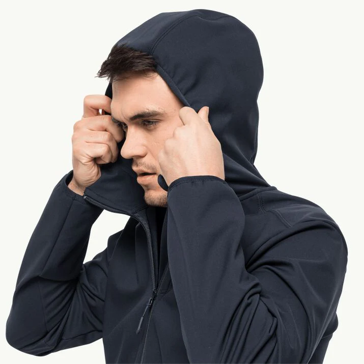 Jack Wolfskin Men's Bornberg Hoody Softshell Jacket| Night Blue - Image 6