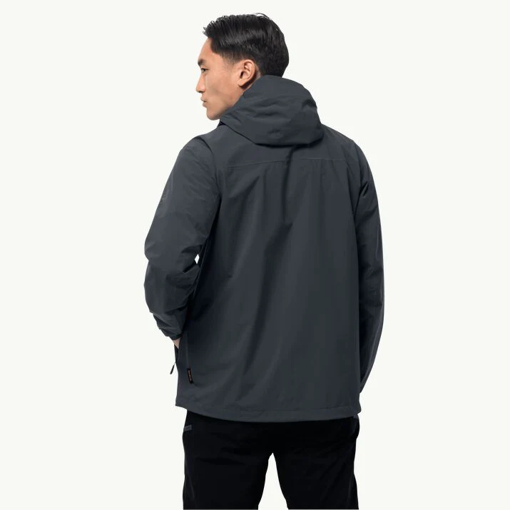 Jack Wolfskin Men's Go Hike Waterproof Jacket Phantom - Image 3