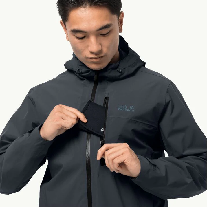 Jack Wolfskin Men's Go Hike Waterproof Jacket Phantom - Image 4