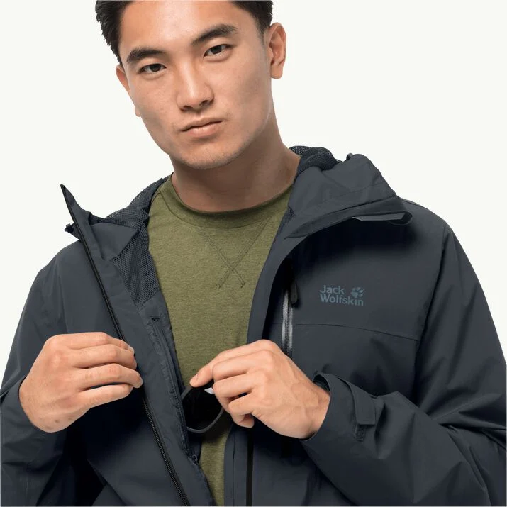 Jack Wolfskin Men's Go Hike Waterproof Jacket Phantom - Image 5