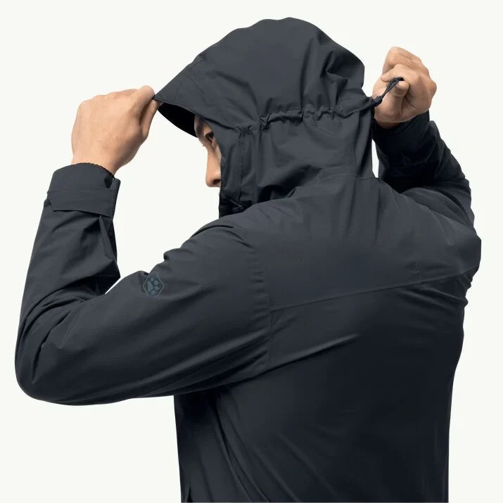 Jack Wolfskin Men's Go Hike Waterproof Jacket Phantom - Image 6