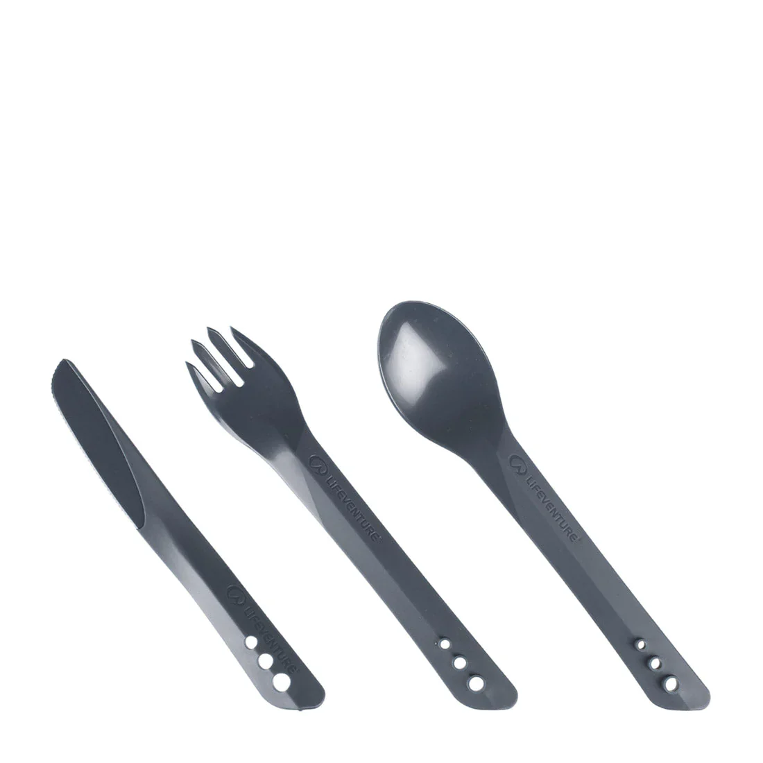 Lifeventure Ellipse Camping Cutlery Set Graphite - Image 4