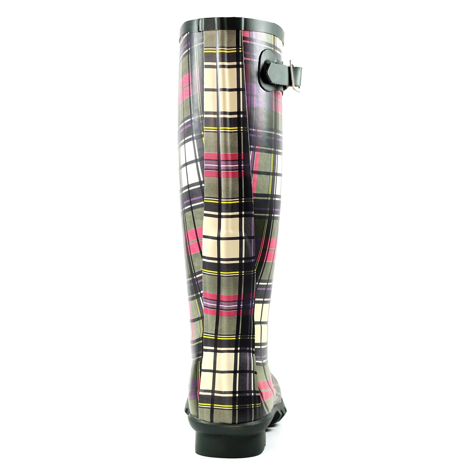 Lunar Ladies Green Tartan Wellies - Image 4