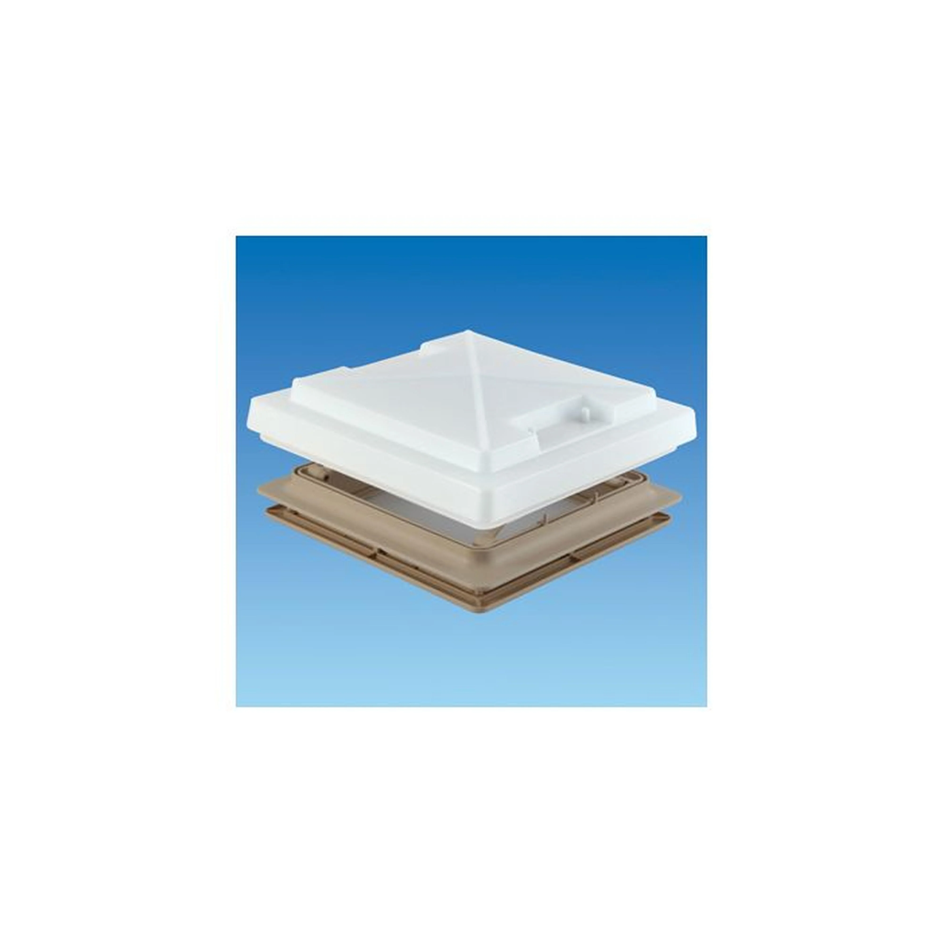 MPK Beige Caravan Rooflight 420 x 400 with Flynet & Roller Blind
