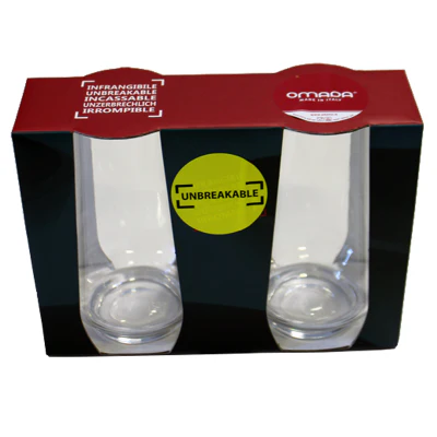 Omada Clear Acrylic Tall Tumblers x 2