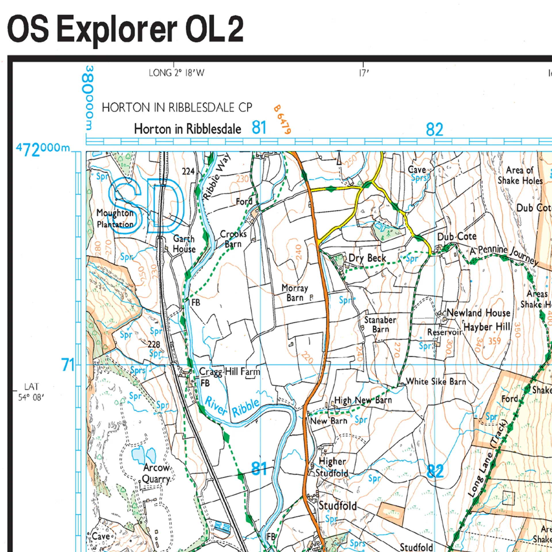 Ordnance Survey Explorer OL2 Yorkshire Dales - Image 4