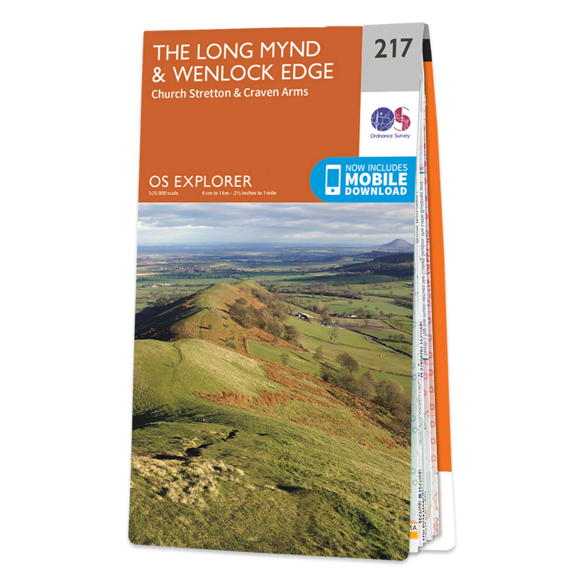 Ordnance Survey Explorer 217 Map The Long Mynd & Wenlock Edge