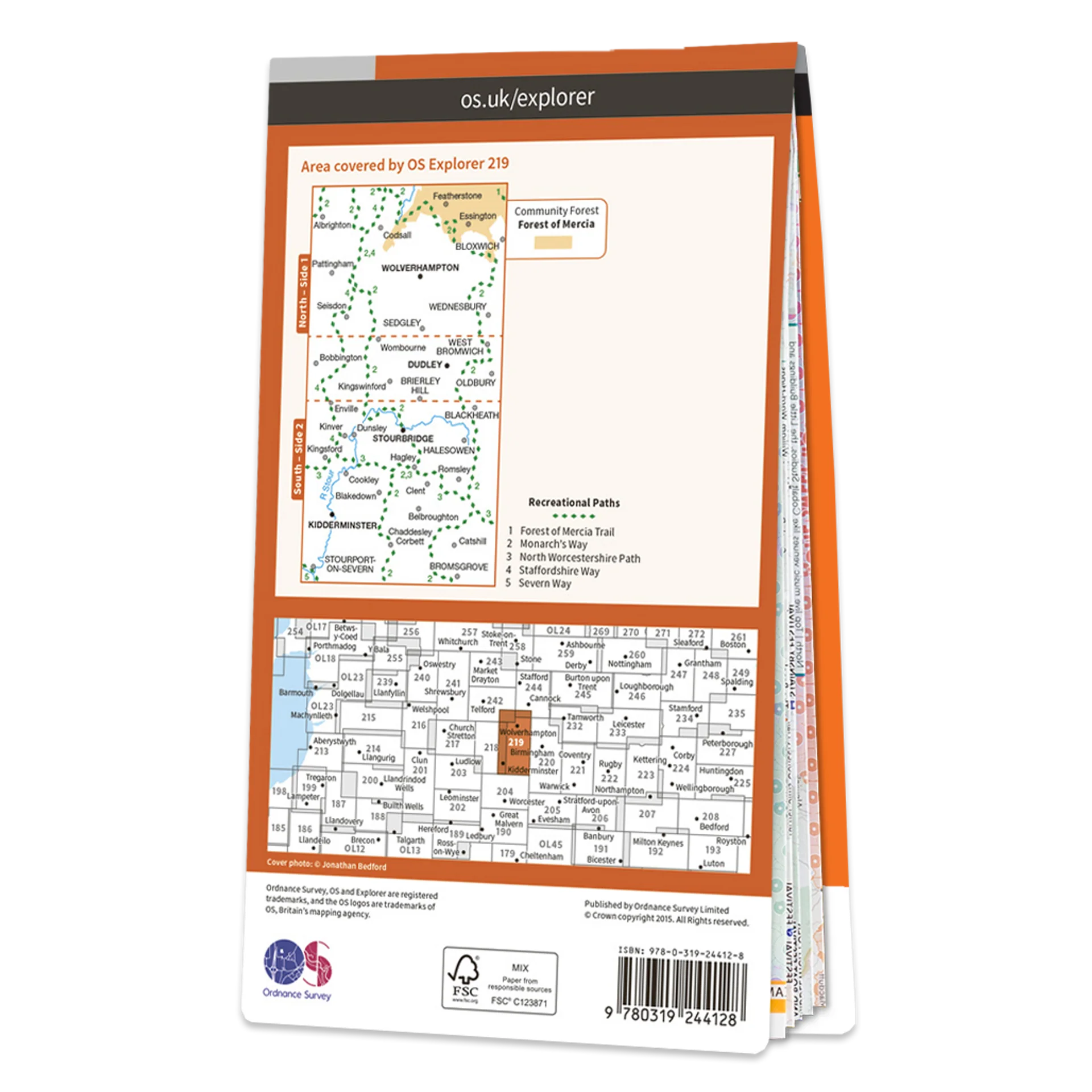 Ordnance Survey Explorer 219 Map Wolverhampton & Dudley - Image 2