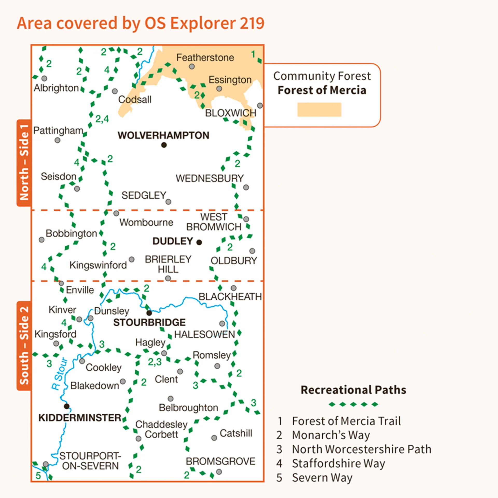 Ordnance Survey Explorer 219 Map Wolverhampton & Dudley - Image 4